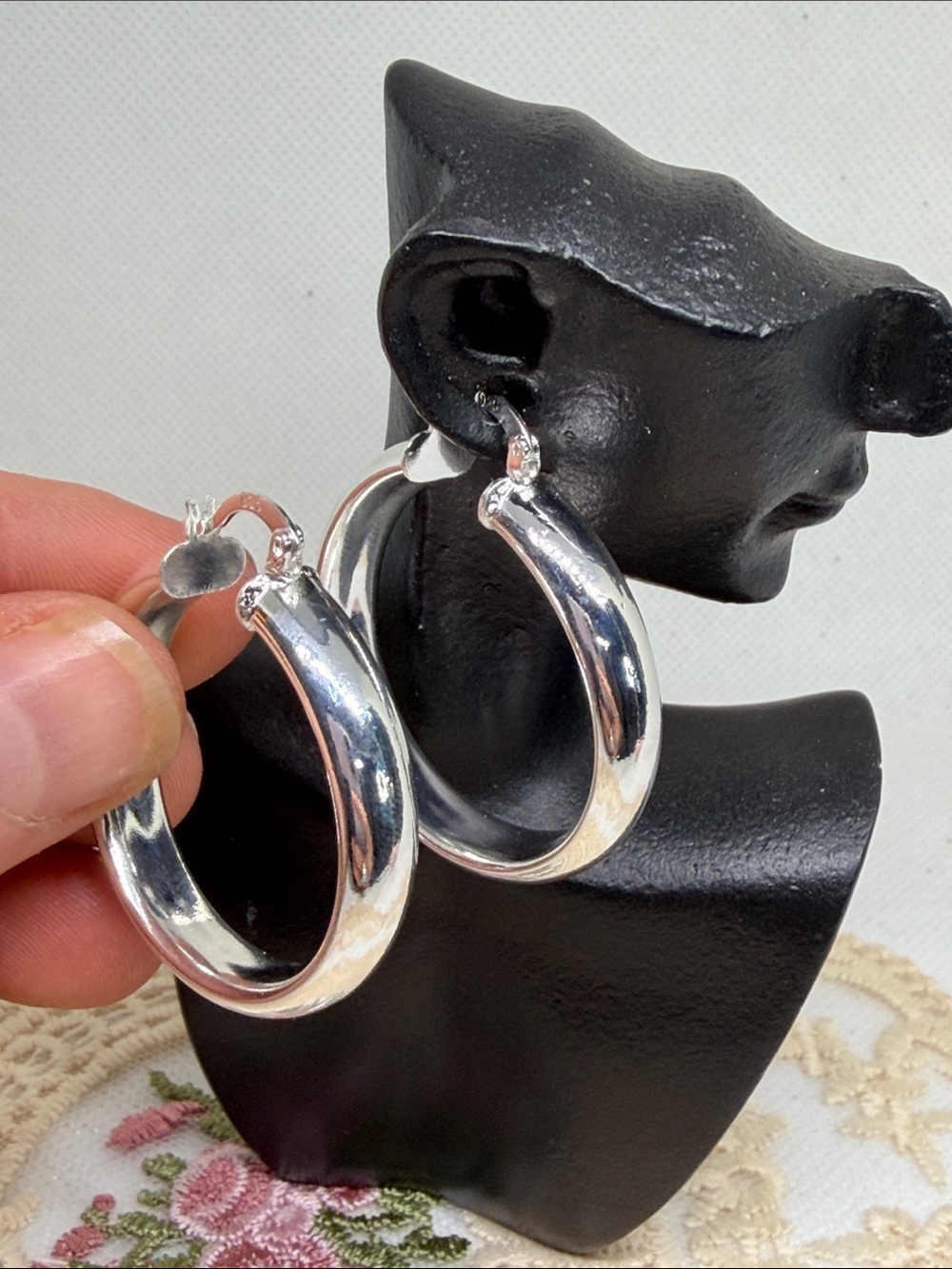 925 Sterling Silver Bold Hoop Earrings | Quiet Luxury Classic Hoops Versatile